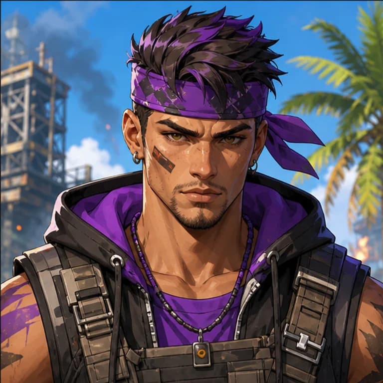 Free Fire style gaming PFP example - original character portrait with game-specific outfit and lighting