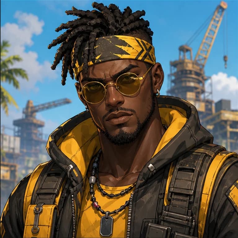 Free Fire style gaming PFP example - original gaming profile picture with a distinct themed character