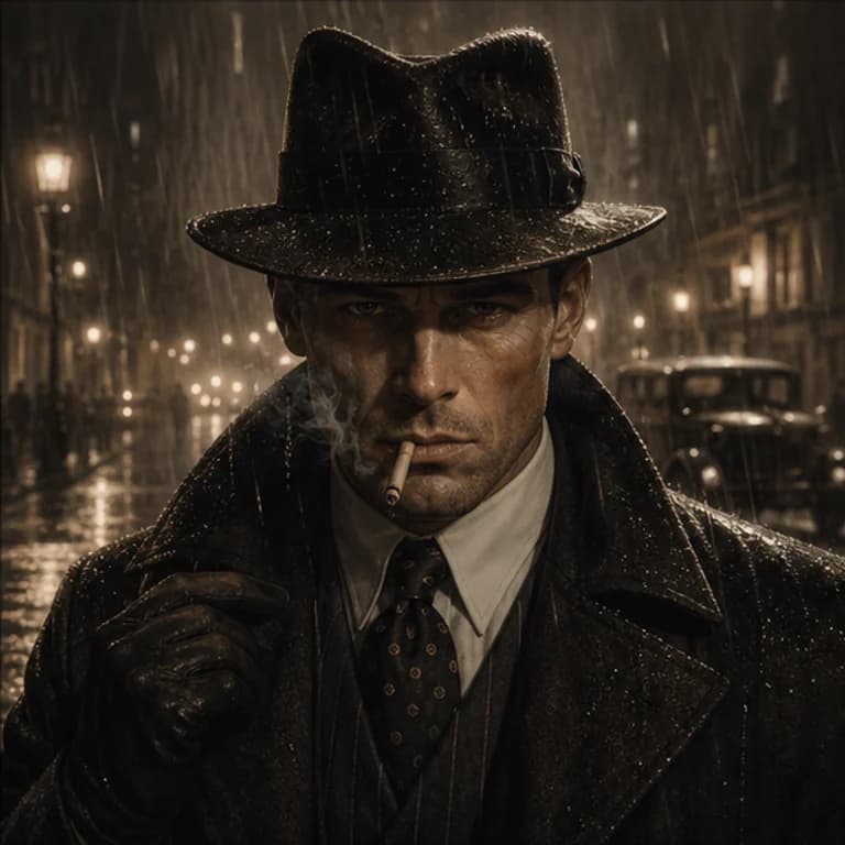 Mafia style gaming PFP example - original character portrait with game-specific outfit and lighting