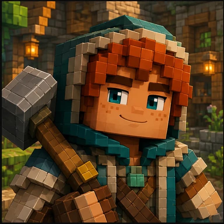 Minecraft style gaming PFP example - original gaming profile picture with a distinct themed character