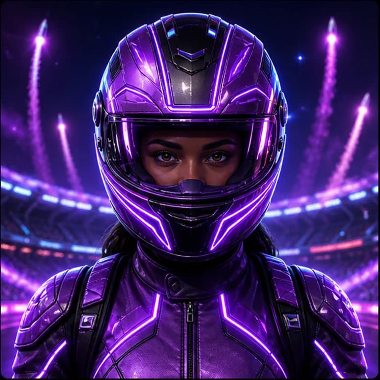Rocket League style gaming PFP example - original character portrait with game-specific outfit and lighting