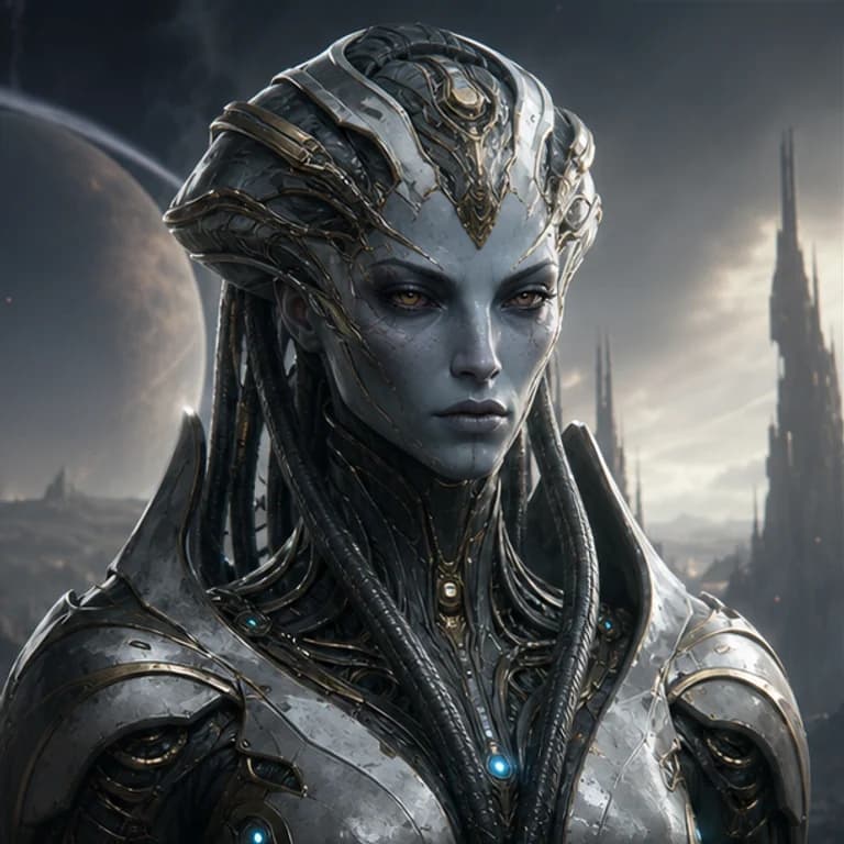 Starcraft style gaming PFP example - original avatar with game-inspired gear and environment