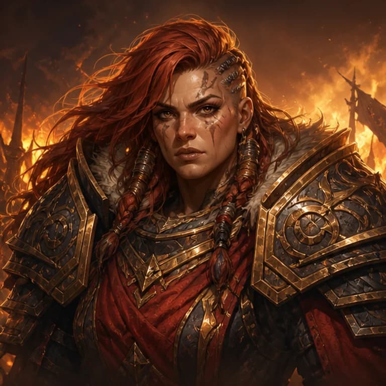 Warcraft style gaming PFP example - original avatar with game-inspired gear and environment