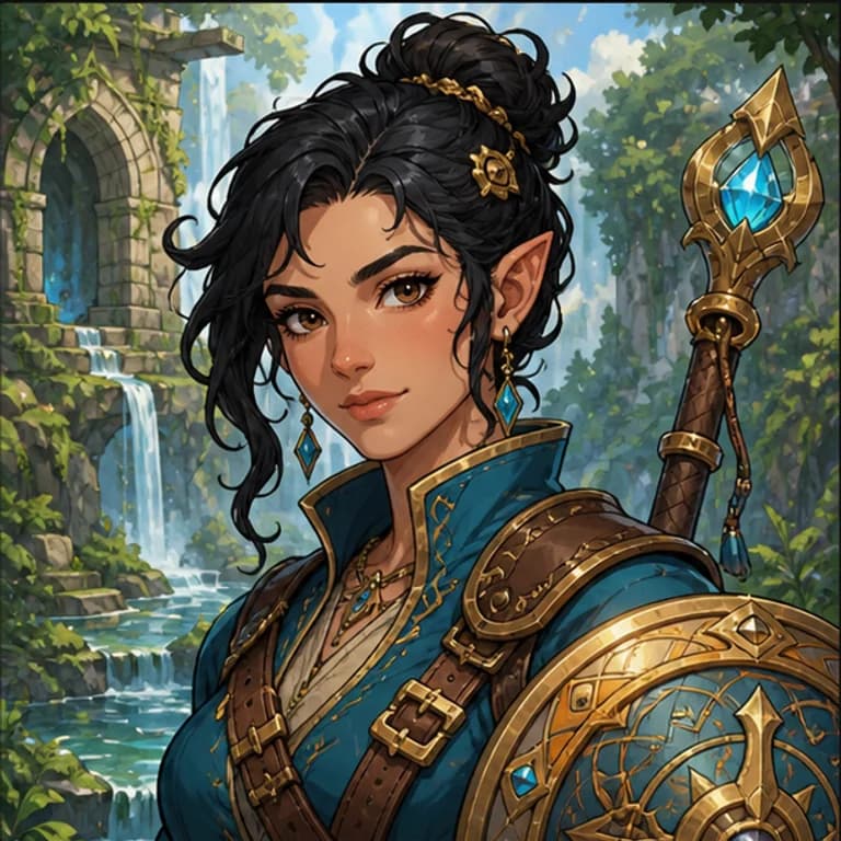 Zelda style gaming PFP example - original avatar with game-inspired gear and environment