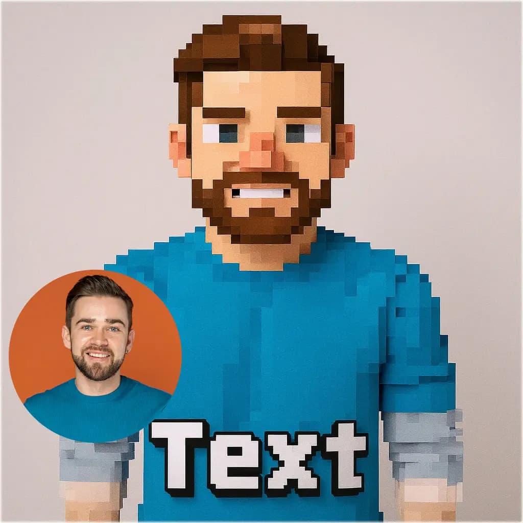 Cool Minecraft PFP maker example showing a stylized character