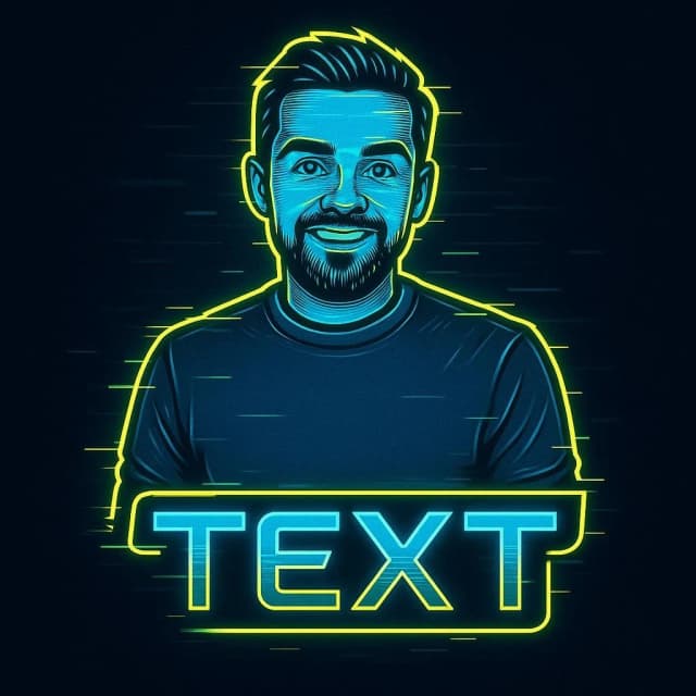 The same photo transformed into a cool PFP