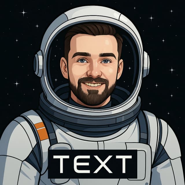 The same photo transformed into a cool PFP