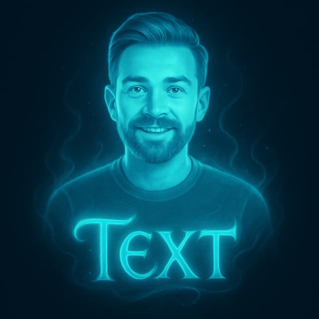 The same photo transformed into a cool PFP