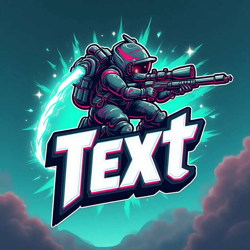 Esports team logo with a Fortnite inspired theme