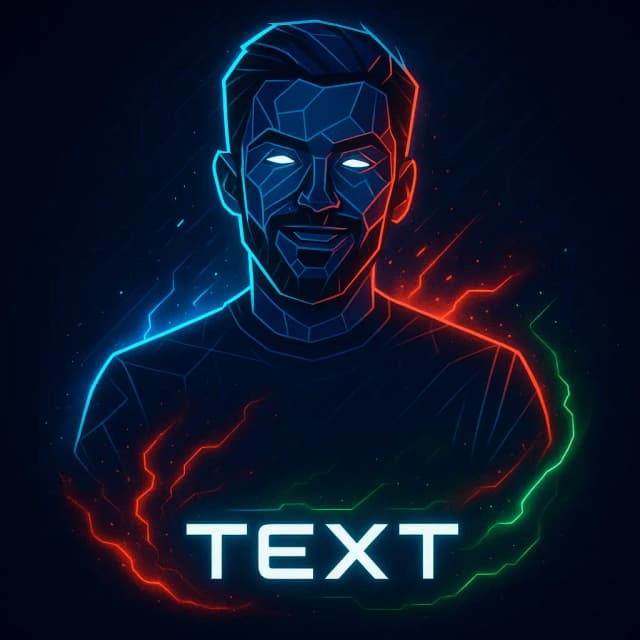 The same photo transformed into a cool PFP