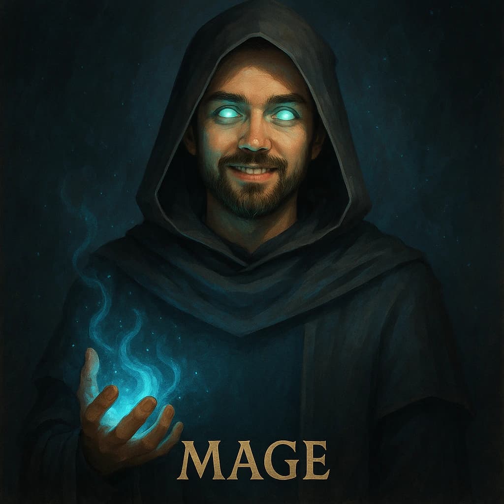 AI generated Avatar with a Mage theme