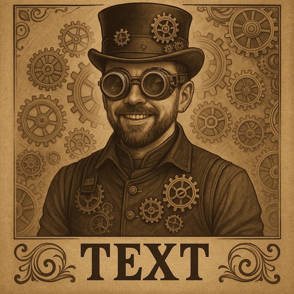 AI generated Avatar with a Steampunk Adventurer theme