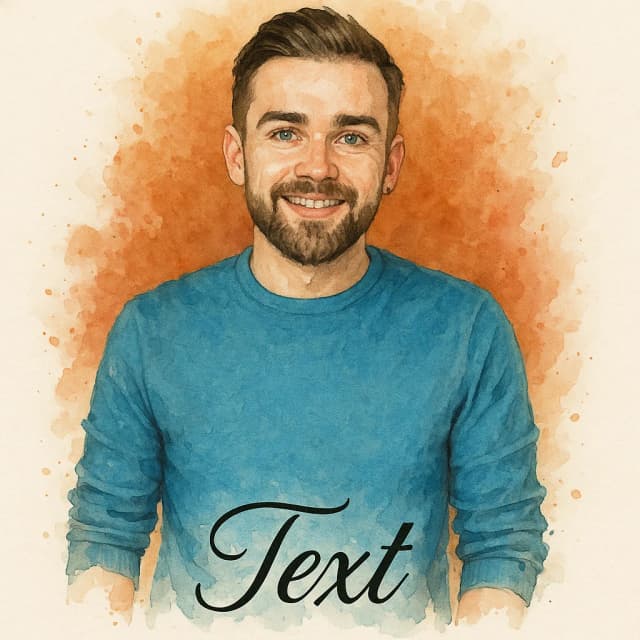 The same photo transformed into a cool PFP