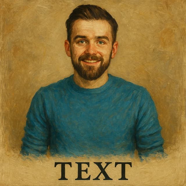 The same photo transformed into a cool PFP