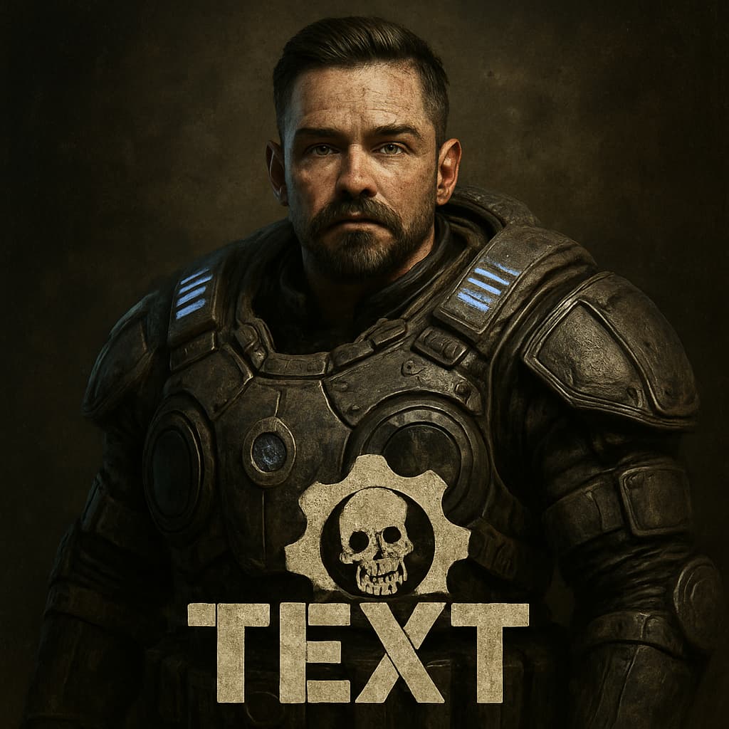 AI generated custom PFP in the style of Gears of War