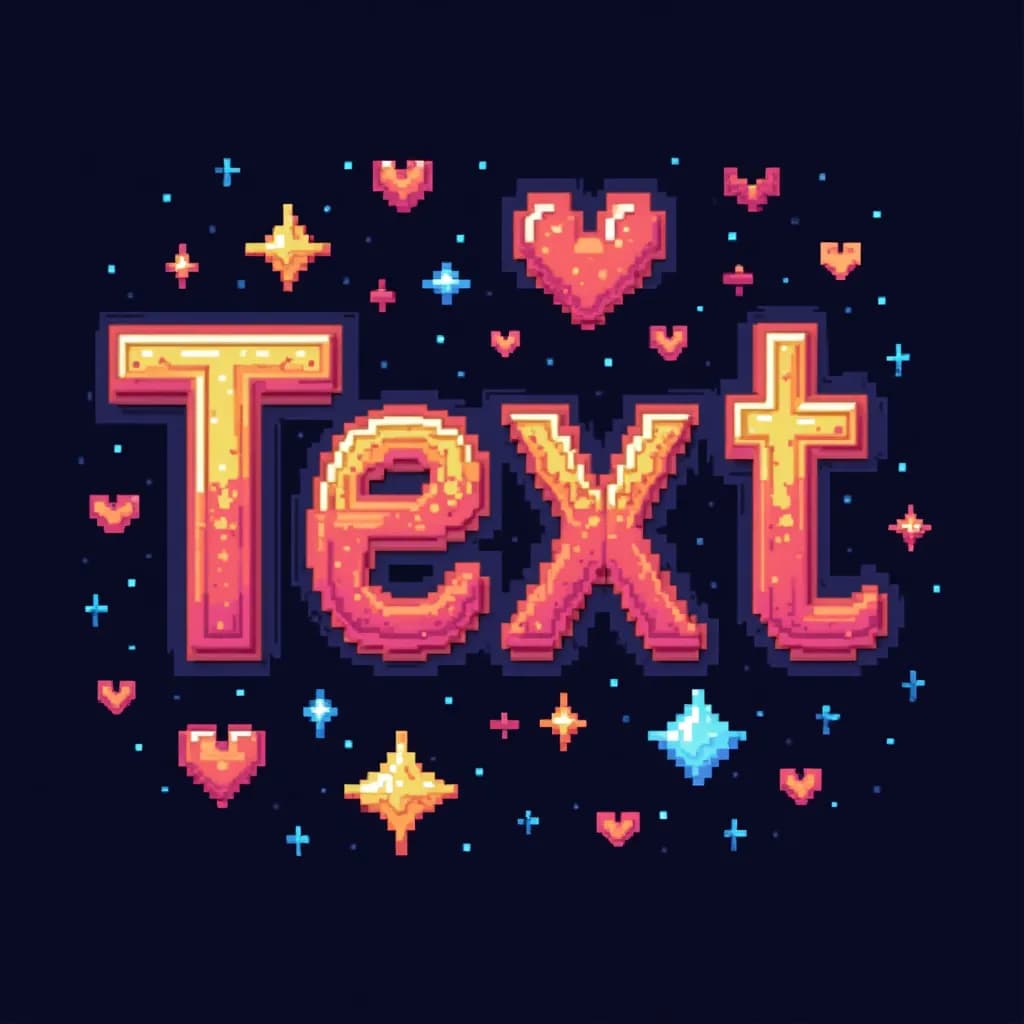 Example of an AI generated retro pixel art gaming logo