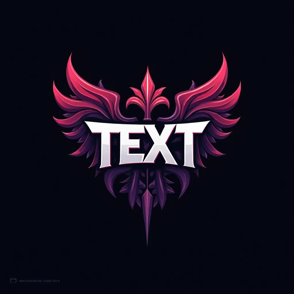 Example of an AI generated text-based esports logo