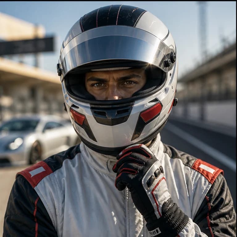 Forza style gaming PFP example - original avatar with game-inspired gear and environment