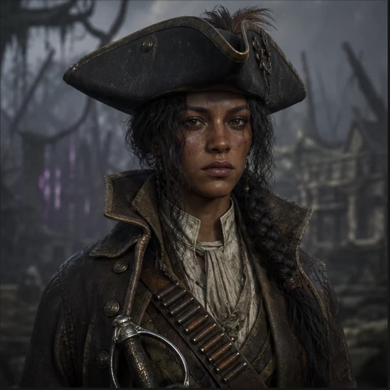 New World style gaming PFP example - original character portrait with game-specific outfit and lighting
