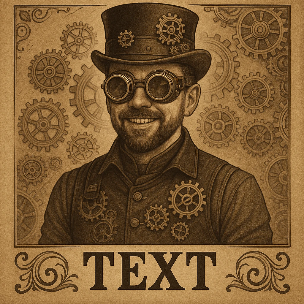Steampunk Adventurer logo example