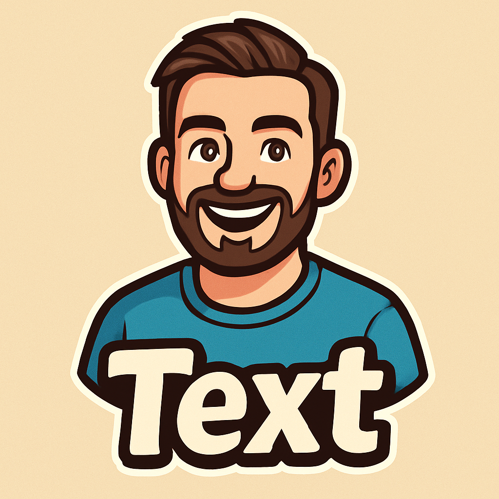Cartoon sticker logo example