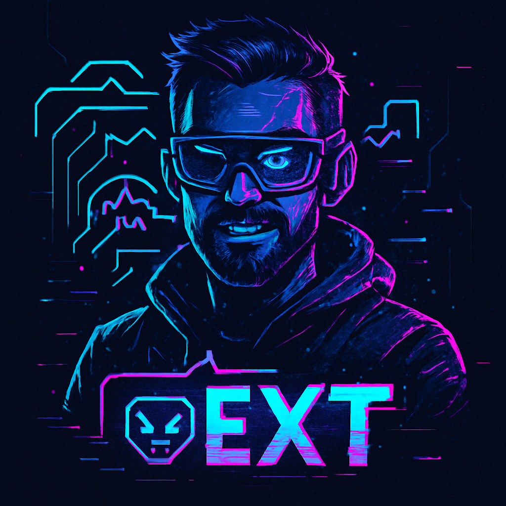 Cyberpunk Hacker logo example