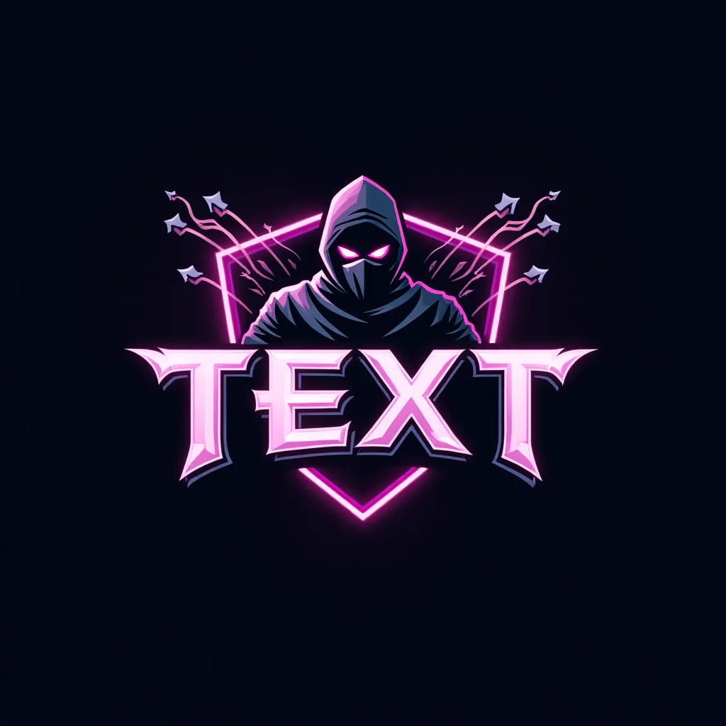 Ninja themed gaming logo example