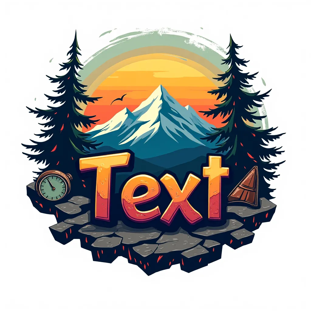 Action Adventure gaming logo example