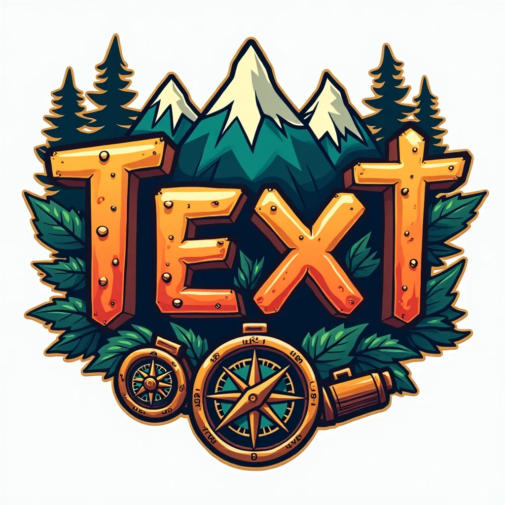 Action Adventure gaming logo example
