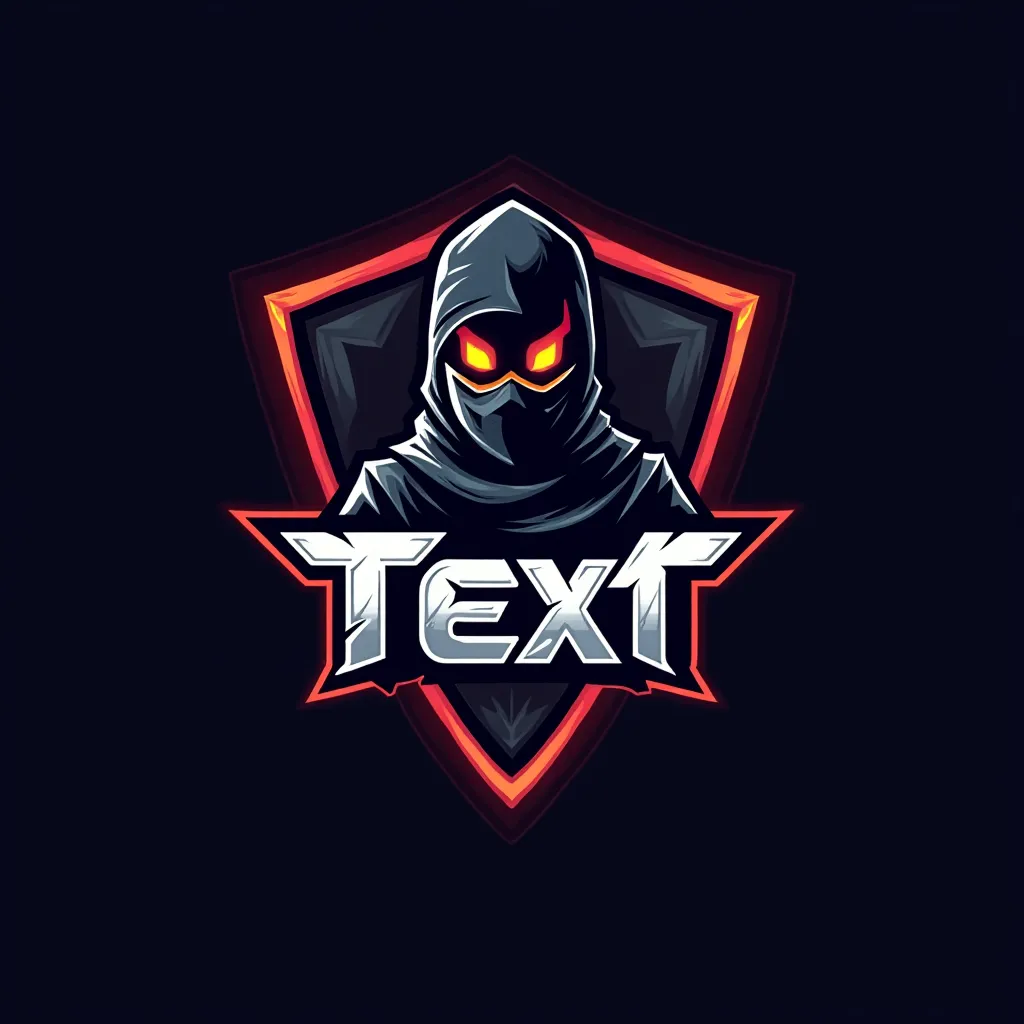 Ninja themed gaming logo example