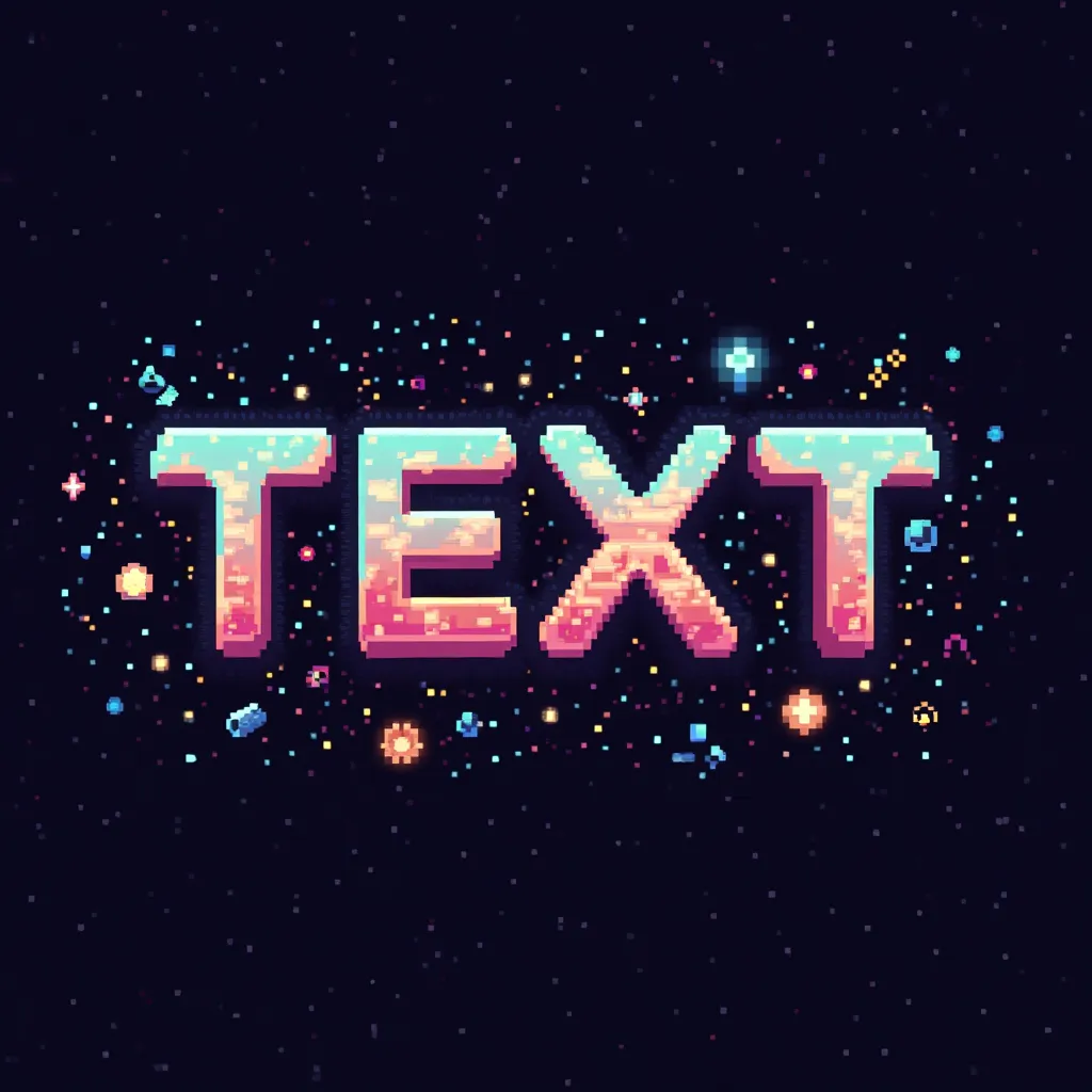 8‐bit style gaming logo example