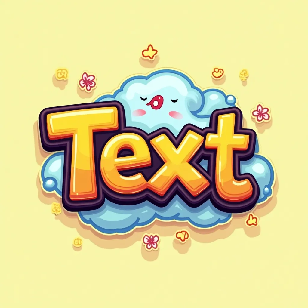Cartoon style gaming logo example