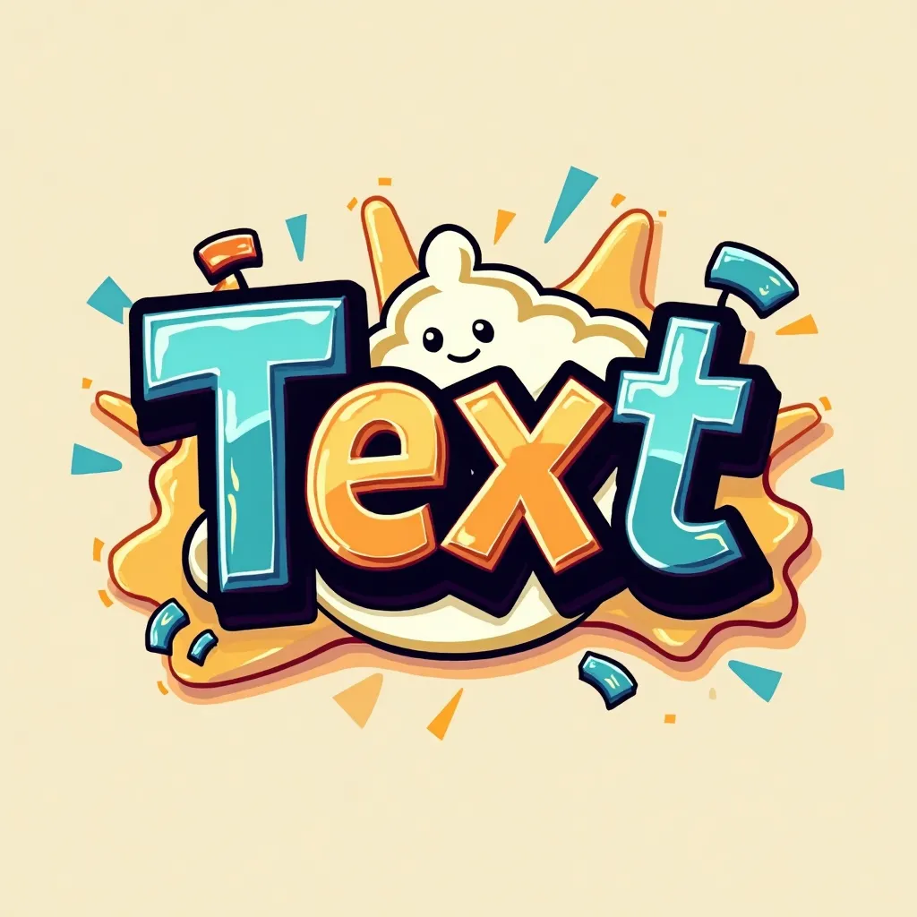 Cartoon style gaming logo example