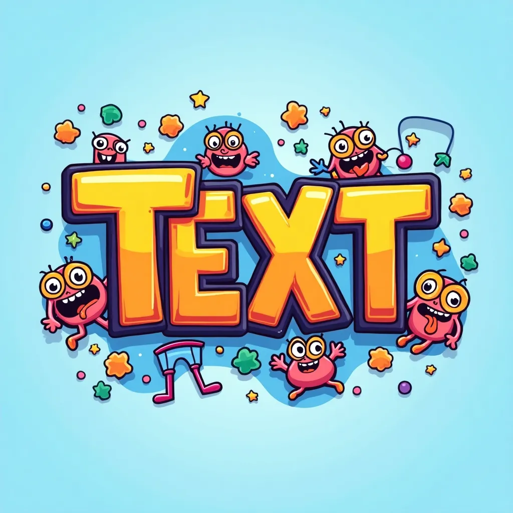 Cartoon style gaming logo example