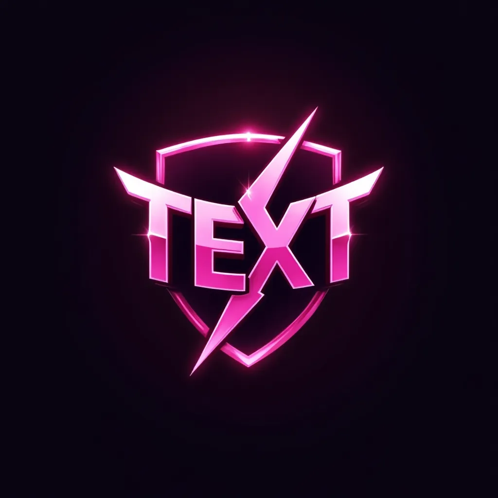 Pink colored gaming logo example