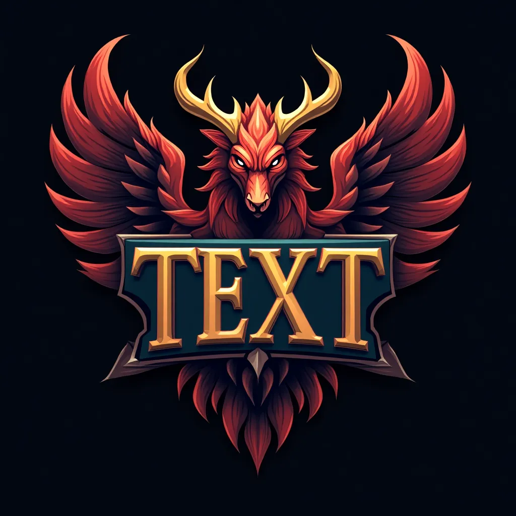 Emblem style gaming logo example