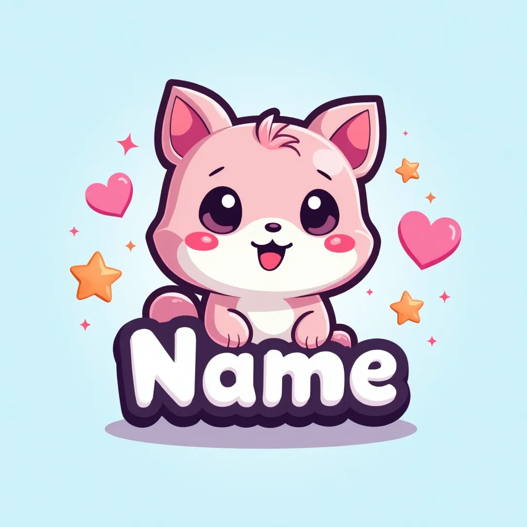 Kawaii Gaming Logo Design - Create Kawaii-Style Logos with AI