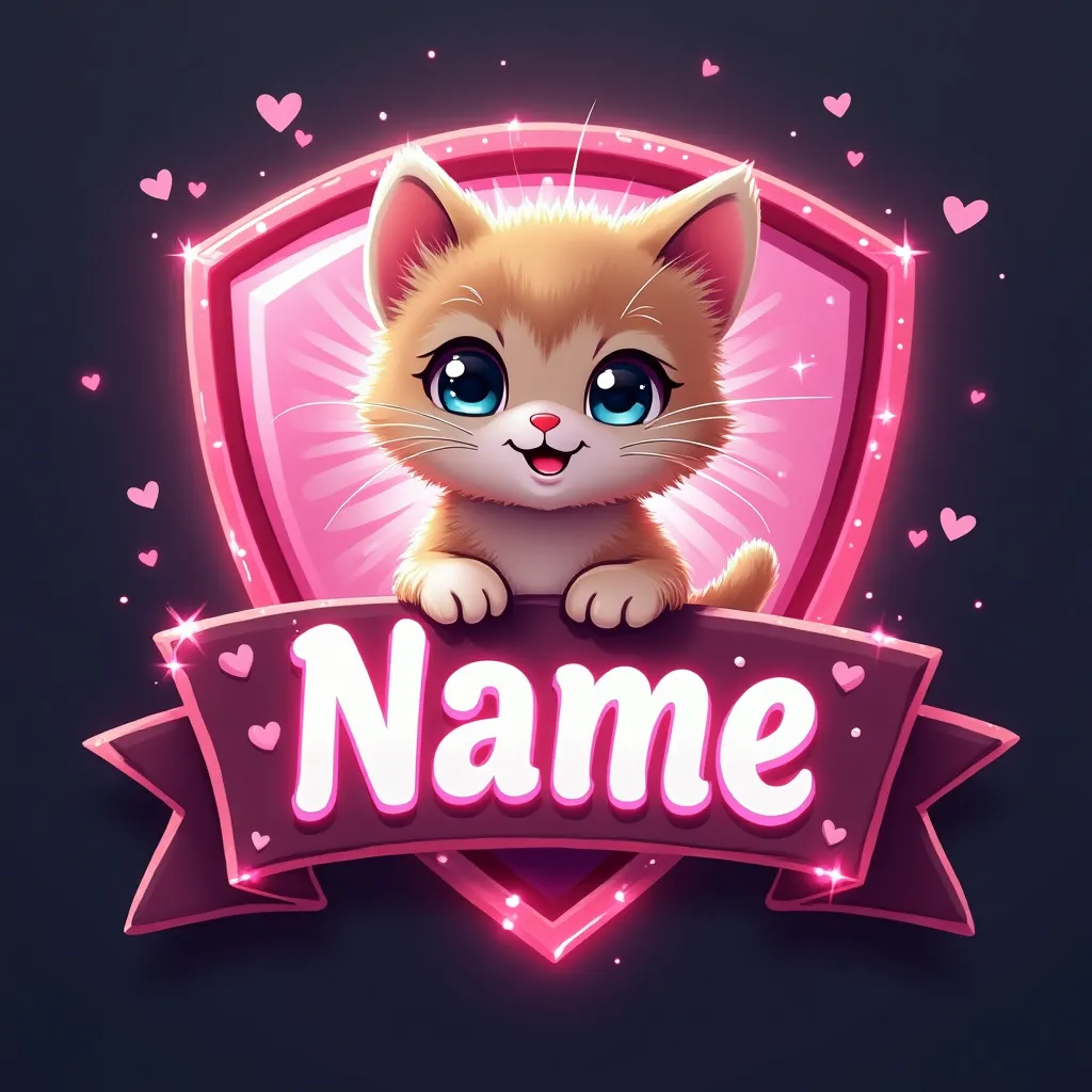 Kawaii style gaming logo example