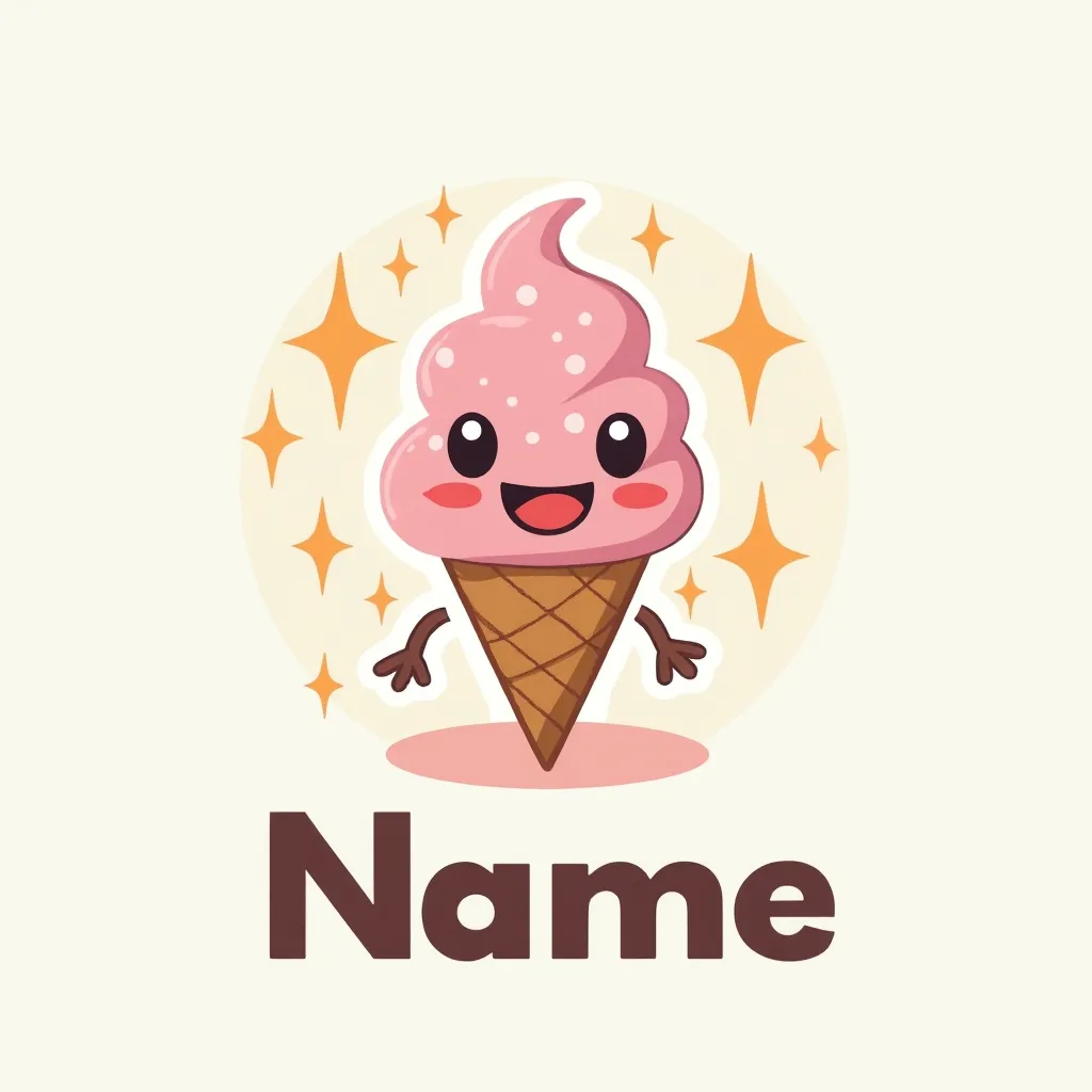 Kawaii style gaming logo example