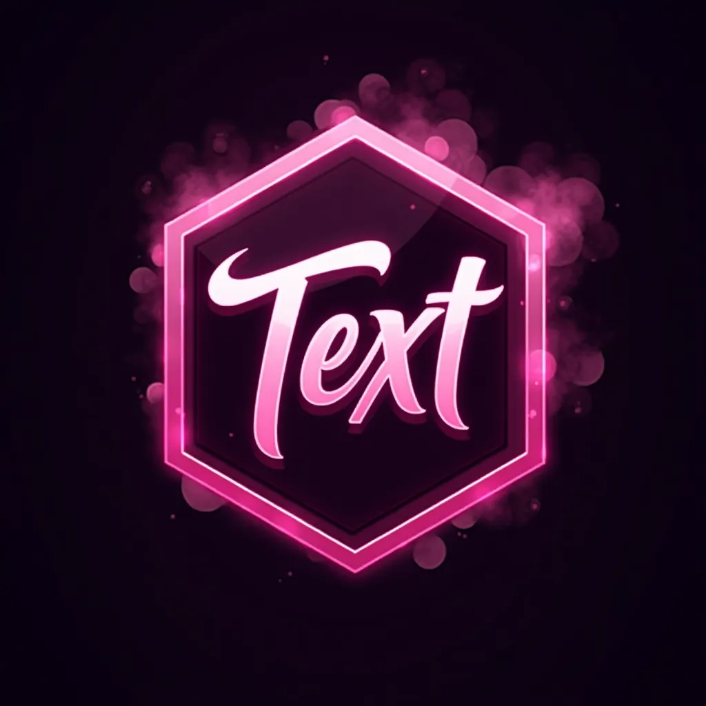 Pink colored gaming logo example