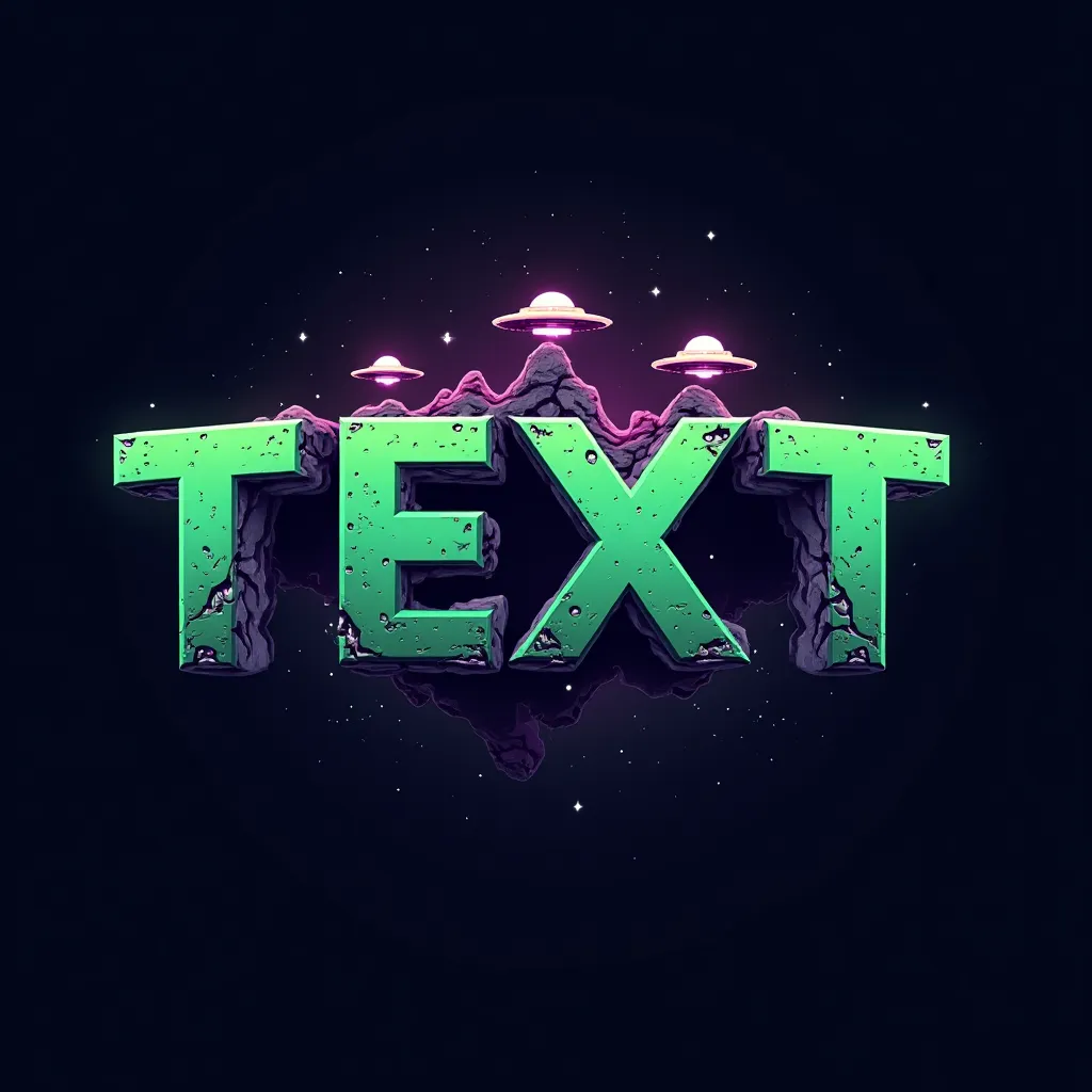 Aliens themed gaming logo example