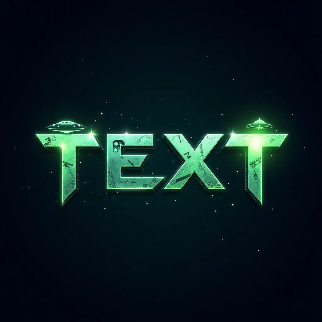 Aliens themed gaming logo example