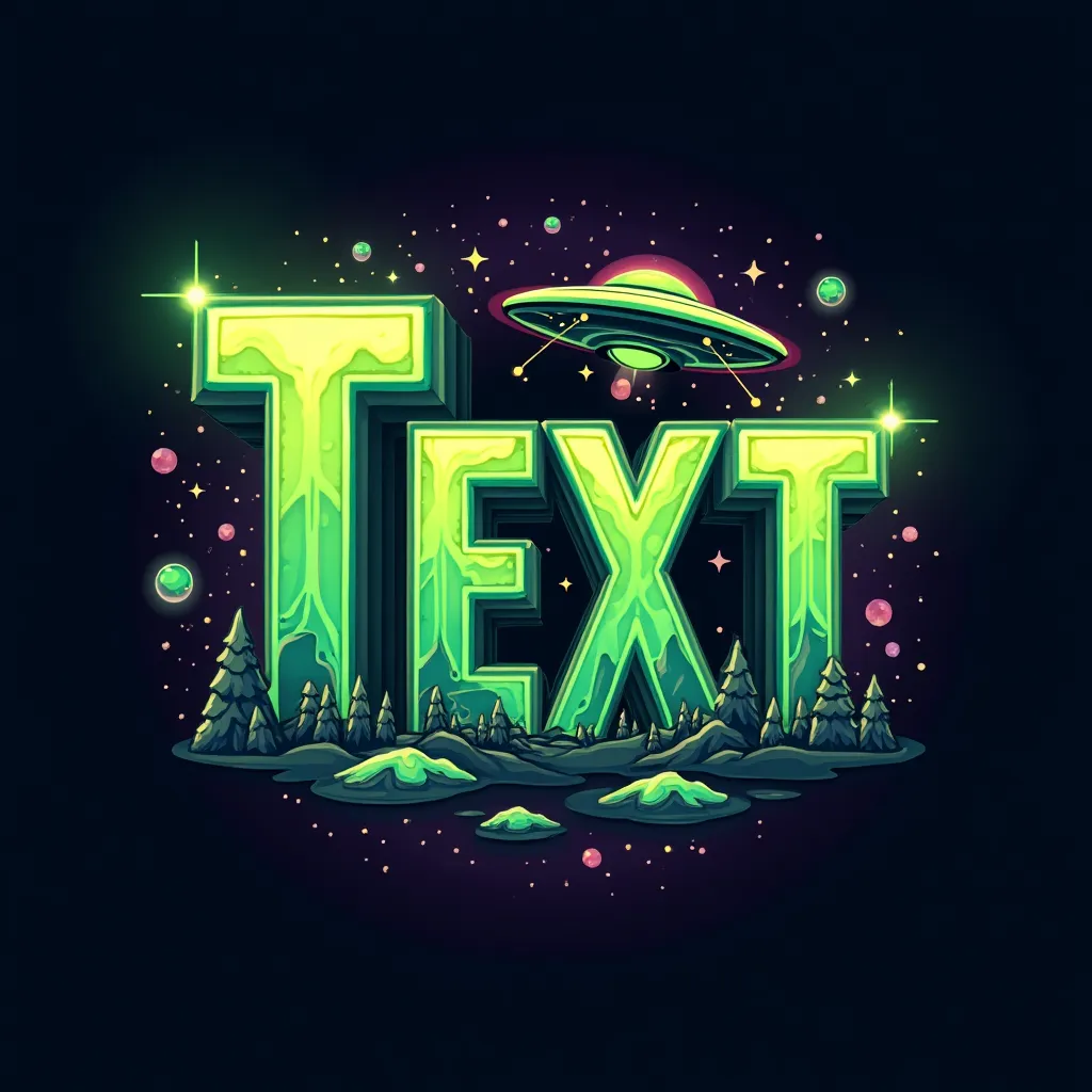 Aliens themed gaming logo example
