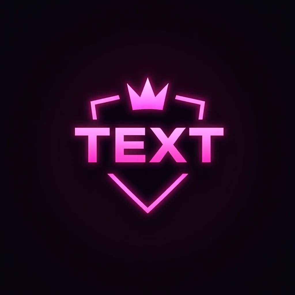 Pink colored gaming logo example