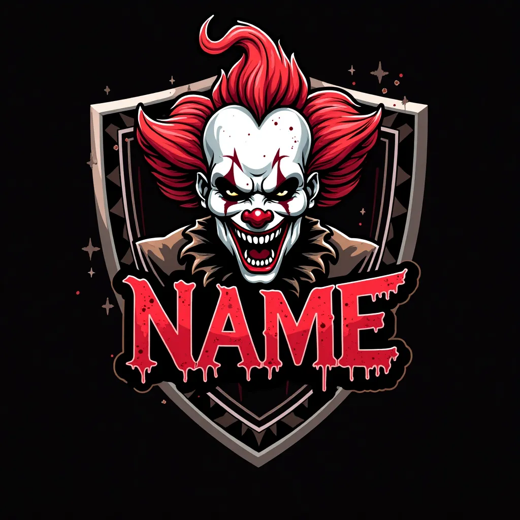 Horror themed gaming logo example