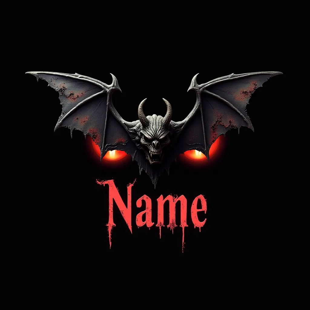 Horror themed gaming logo example