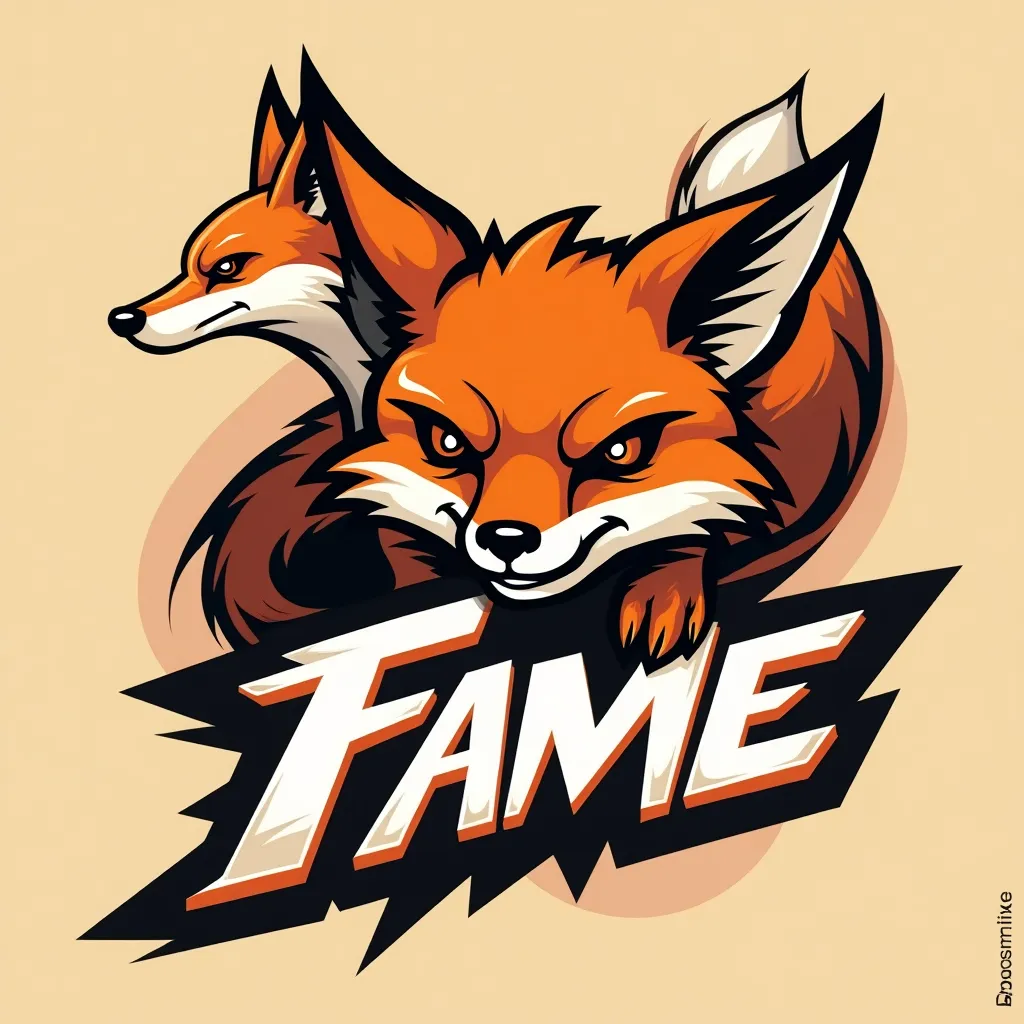 Orange colored gaming logo example