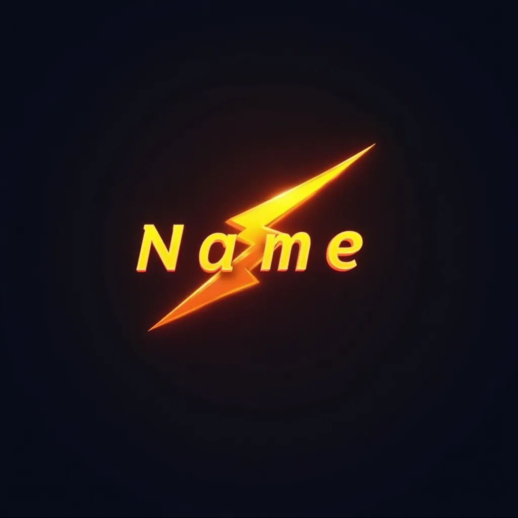 Orange colored gaming logo example