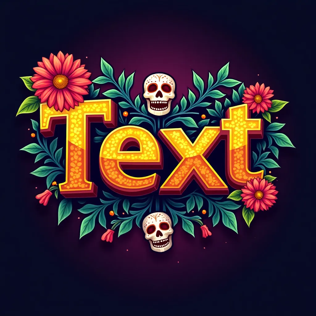 Dia de Muertos logo example