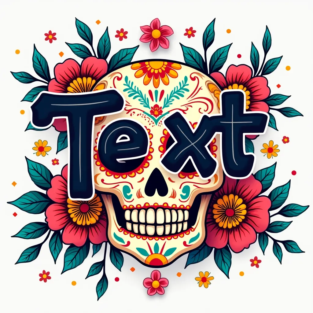 Dia de Muertos themed gaming logo example